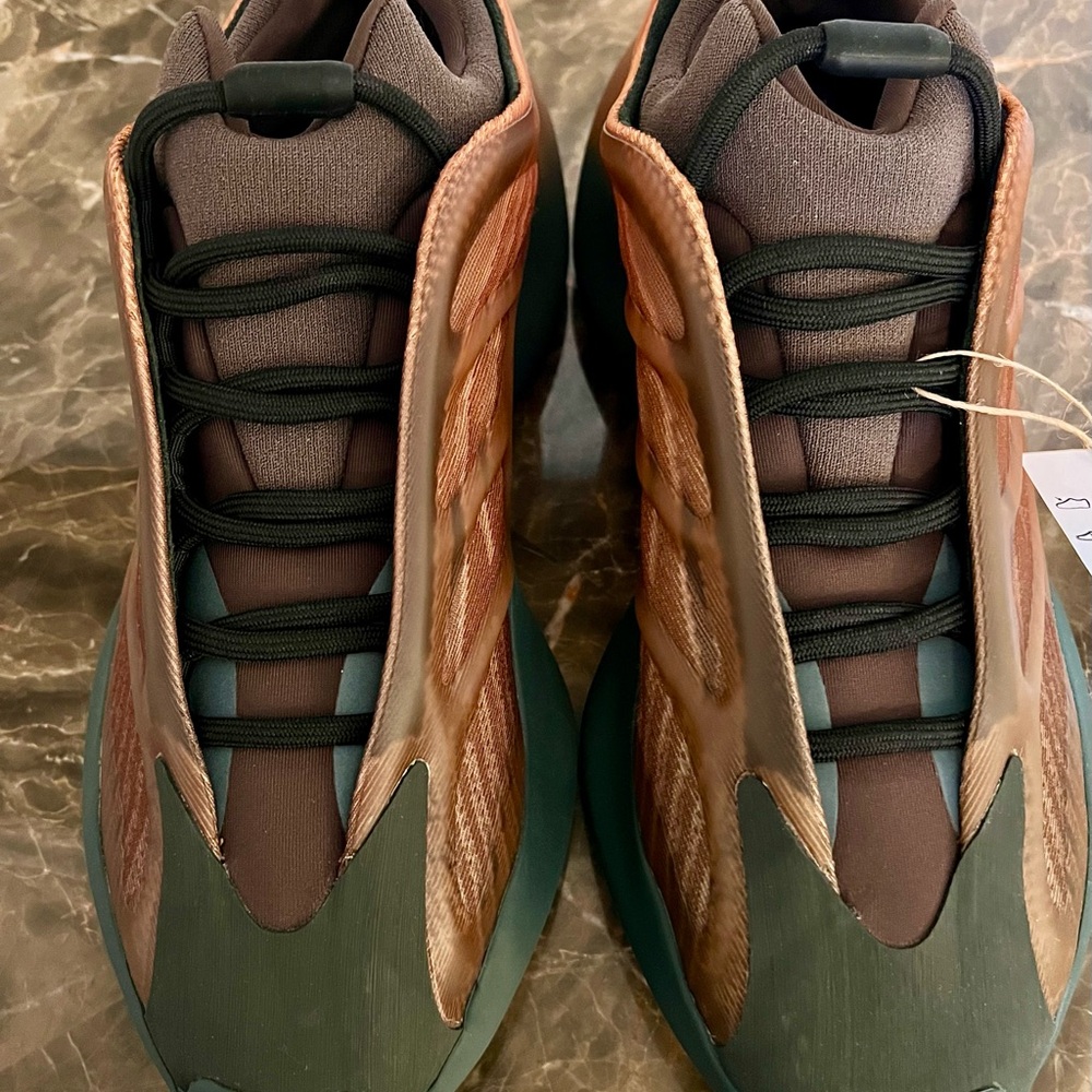 Yeezy Men's Sneakers in Olive and Tan